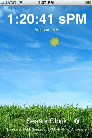 SeasonClock on the iPhone: Day